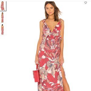 Maaji Red and Pink Floral Maxi Dress or swim cover-up